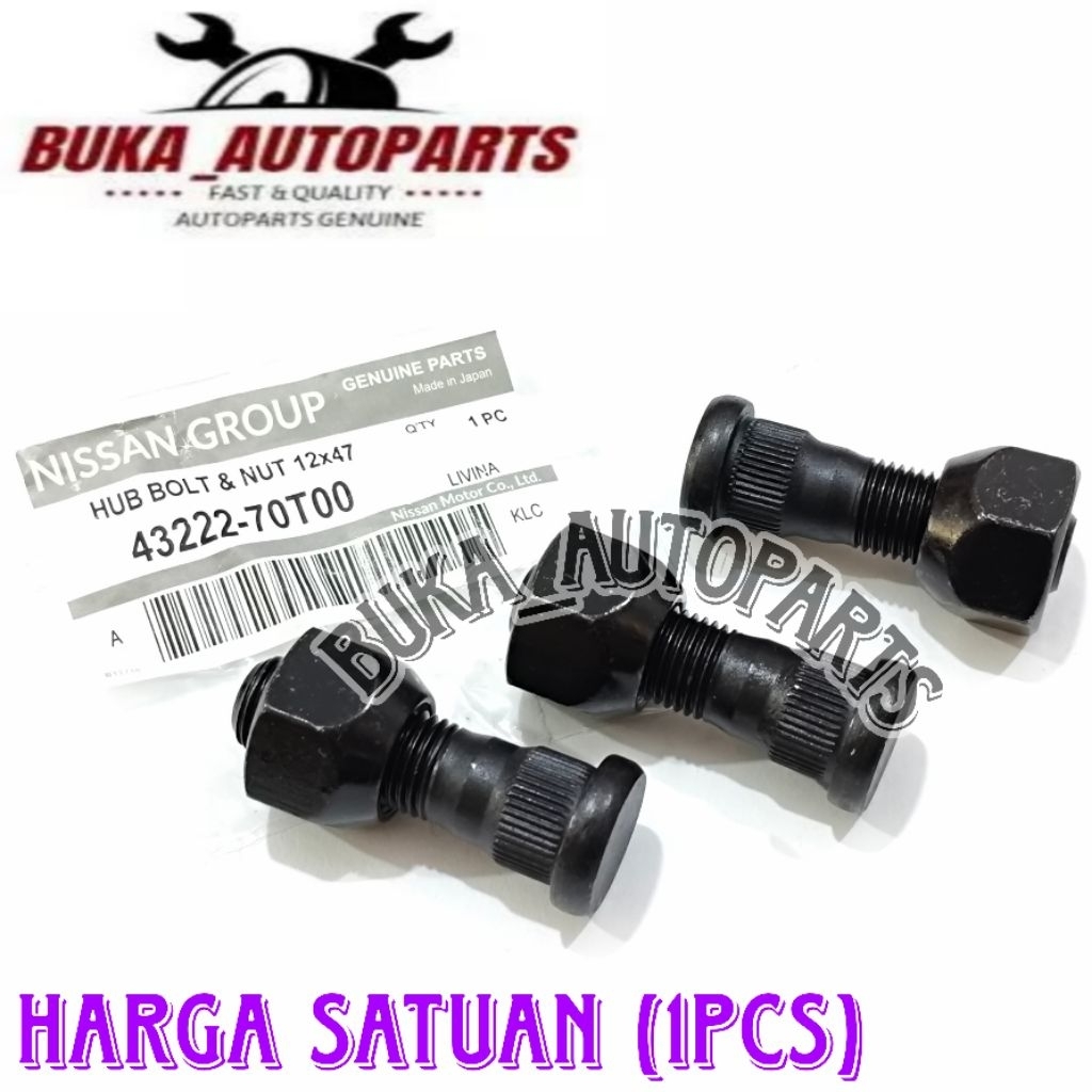 Baut Roda / Baut Mur Roda Grand Livina - Harga untuk 1Pcs