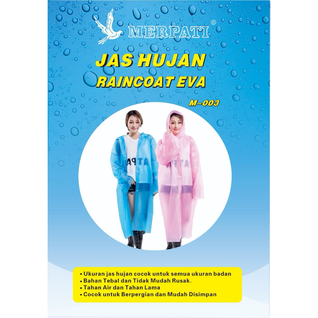 Jas Hujan Raincoat Eva Vynil Jumbo Merpati