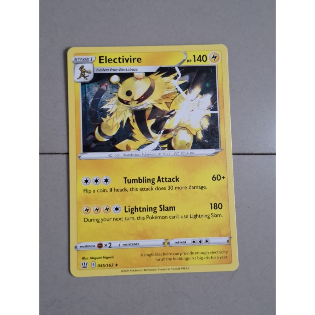 kartu pokemon original common Electivire 045/163