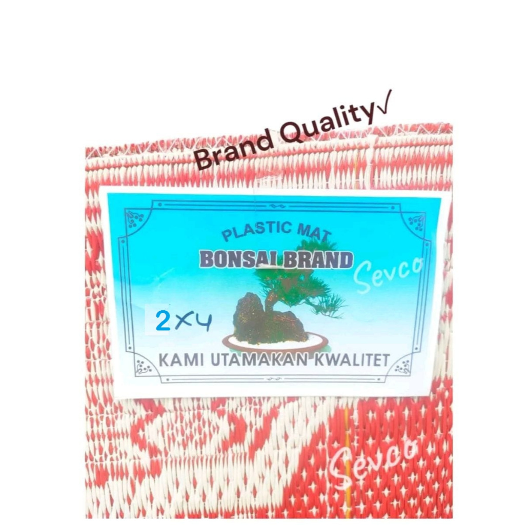 Karpet Tikar Plastik Anyam 2x4 Renda Bonsai/ Tikar Lantai Jadul Bagus Tebal 2 Lipat