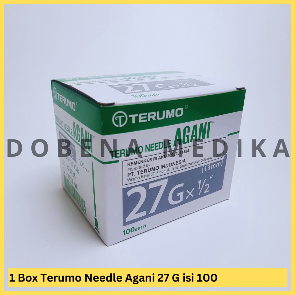 Needle 27G Terumo Box 100 Pcs / Needle Terumo 27 G AGANI