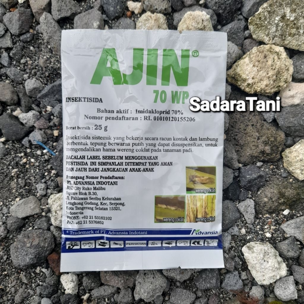 Insektisida AJIN 70WP 25Gr Bahan aktif : Imidakloprid 70%