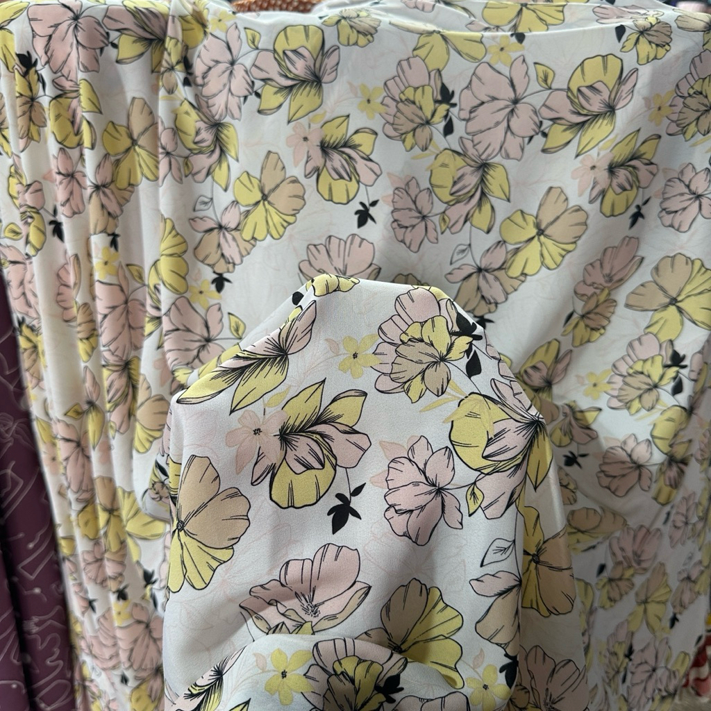 Kain Arabian Crepe Motif Premium Crepe Motif Bunga