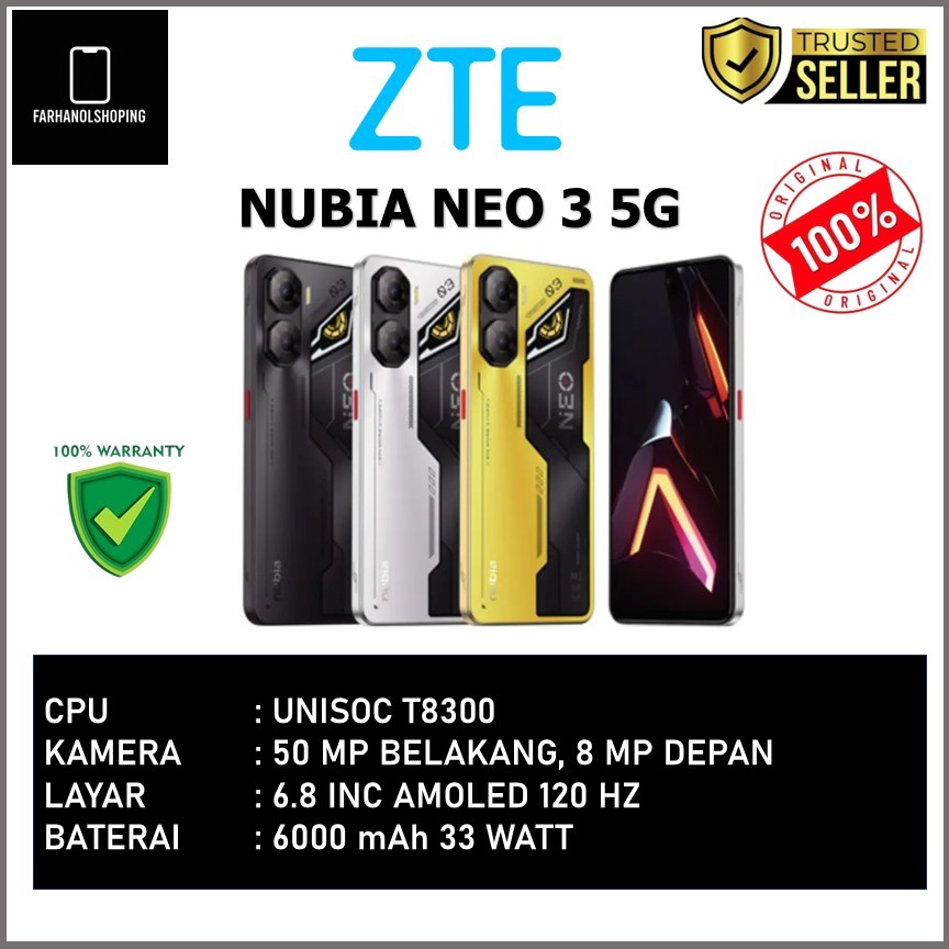 ZTE NUBIA NEO3 5G RAM 8GB ROM 256GB