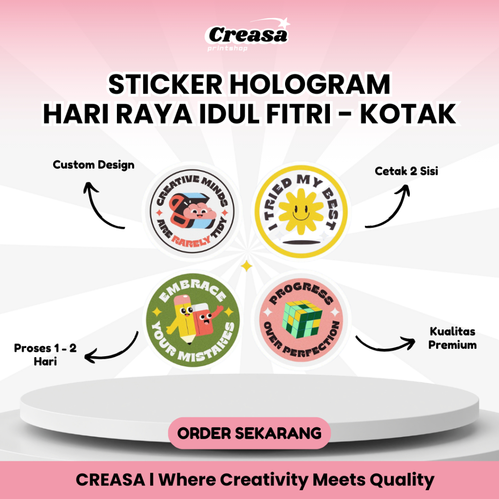 

Stiker Hologram A3+ Selamat Hari Raya Idul Fitri | Stiker Spesial Hari Raya Idul Fitri - Kotak