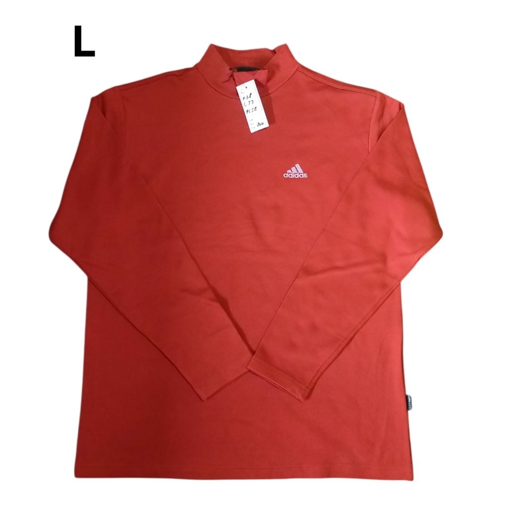 Adidas size L baselayer outdoor second inner pollar tebal kaos gunung bekas baju half zip sweater