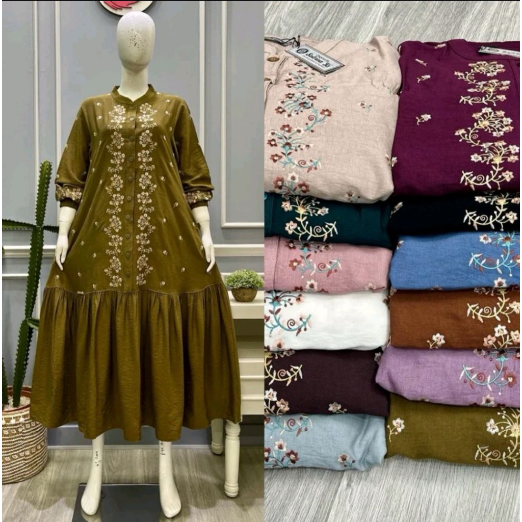 MIDI DRESS BORDIR#by salvina ys ori