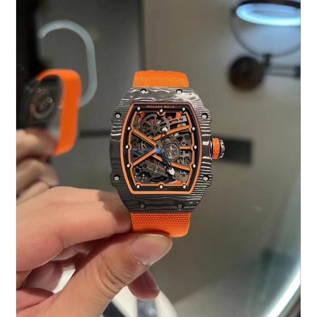 Jam Tangan Richard Alexis Tourbillon Mille Carbon Dial Black Swiss Automatic Movement