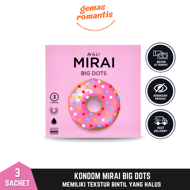 Kondom Bergerigi Mirai Big Dots Isi 3's - Condom Gerigi