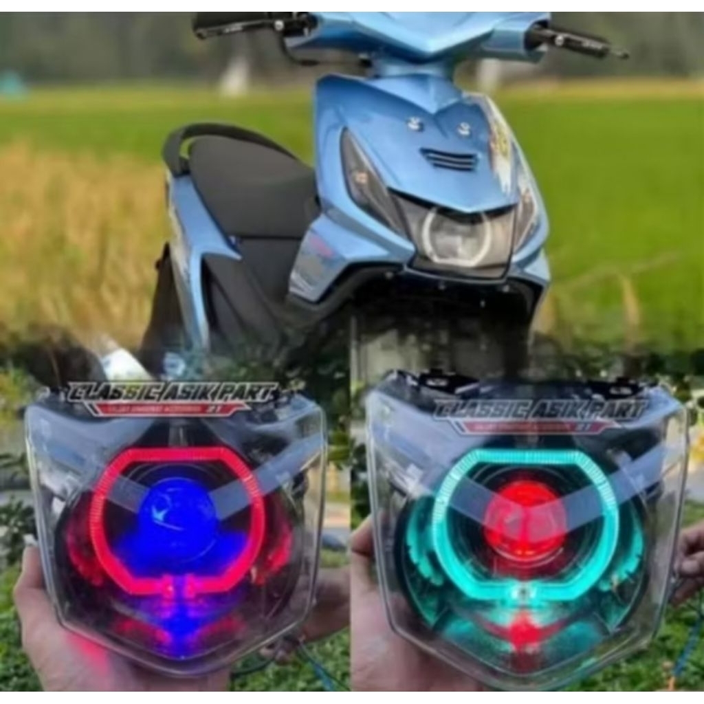 Reflektor lampu depan Beat karbu biled