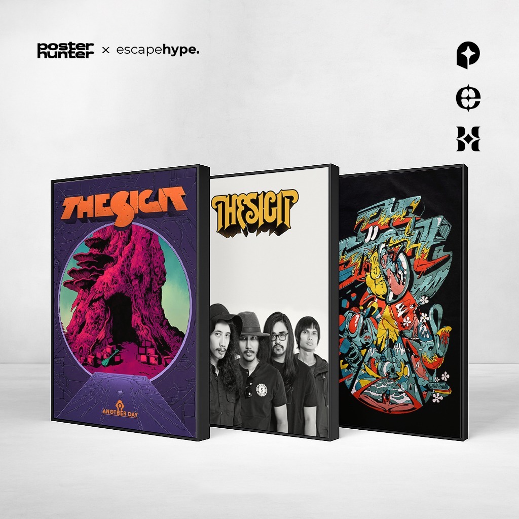 Poster Frameblock THE SIGIT Frame Block - Dekorasi Dinding Band Metal Rock Retro Bingkai Wall Decor 