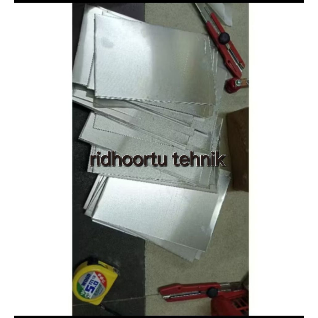 plat aluminium sheet lembaran 0.3mm x 200mm potongan