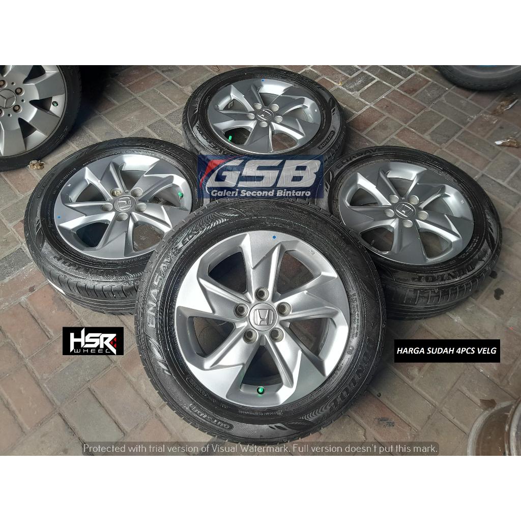 Velg original/copotan bawaan mobil BRV R16X6,5 5X114 ET50 SILVER + DUNLOP 215 60 R16