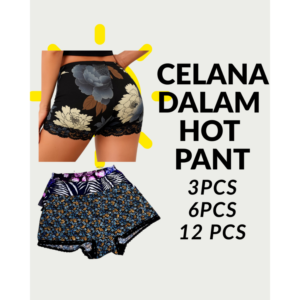 Celana Dalam Wanita Adem Nyaman di Kulit | Isi 6 / 12 pcs | Tidak Ketat & Tidak Gatal Wanita Jumbo H