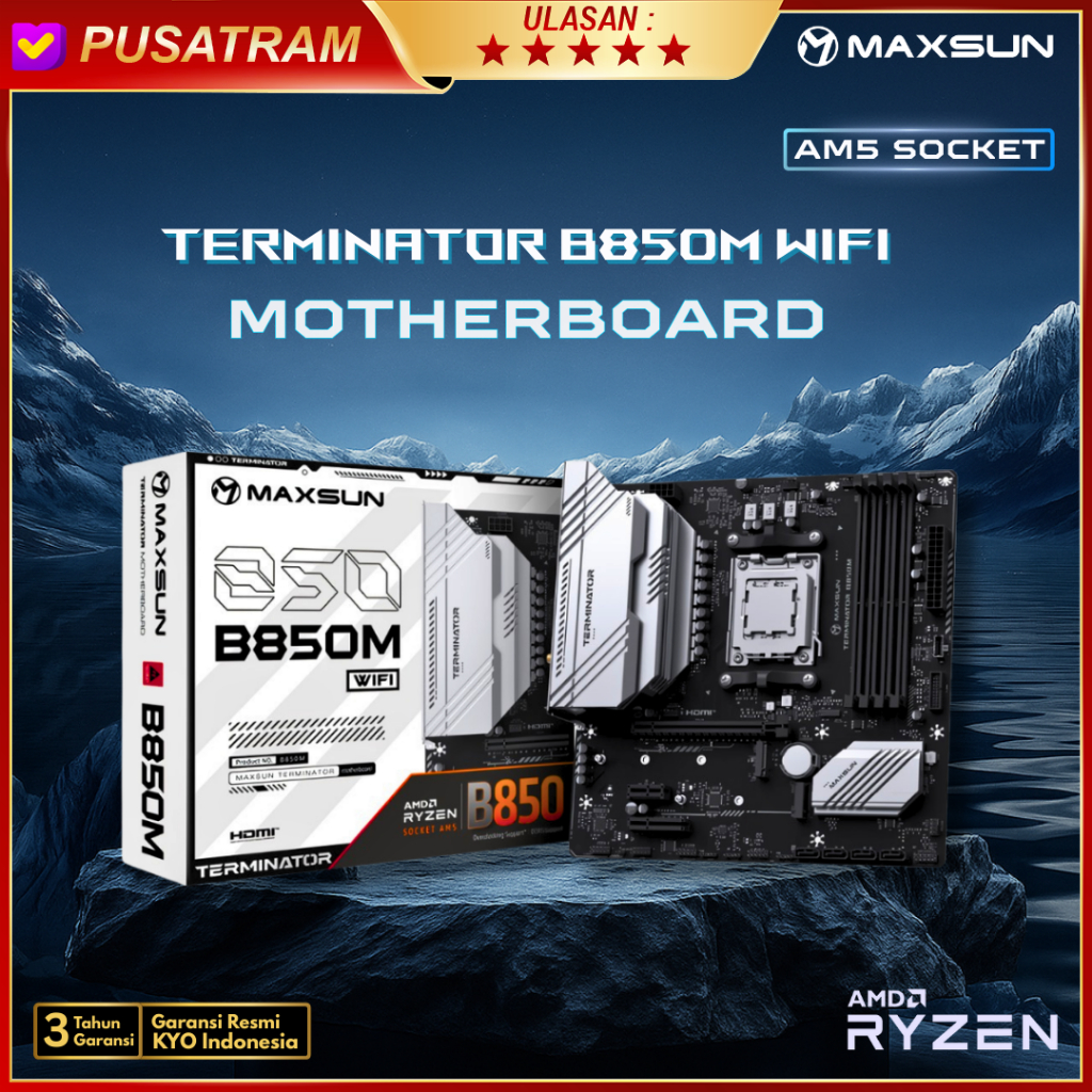 MAXSUN Terminator B850M WIFI AM5 MOTHERBOARD DDR5 KYO Group MOTHERBOARD AMD AM5 DDR5