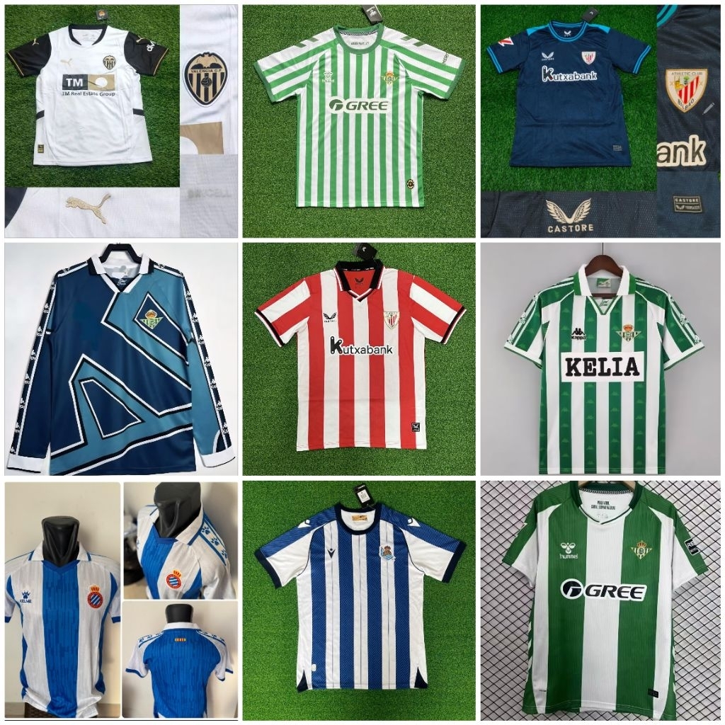 RETRO MEDIOKER BILBAO BILBAO BETIS ESPANYOL SOCIEDAD VALENCIA HOME AWAY JERSEY BAJU BOLA 2024 2025/2