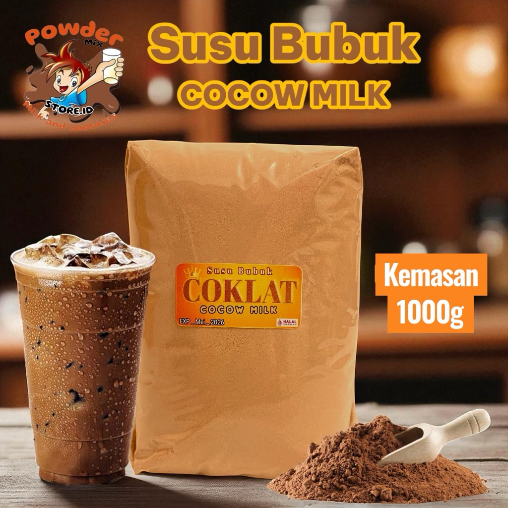 Susu Bubuk Coklat Kemasan 1000gr Cocoa Milk Kiloan Netto 1kg Lezat Nikmat
