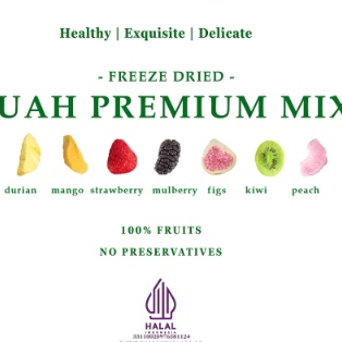 Keripik Buah Super Mix Durian Strawberry Mangga Peach Camilan Buah Segar