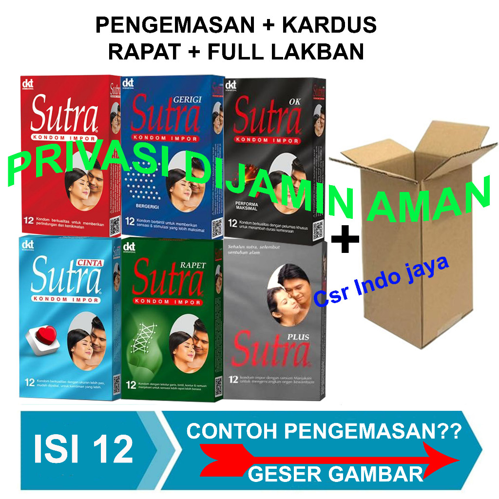 

Sutra Merah Classic / Kondom Cinta Love / Condom Rapet Rapat / Biru Bergerigi Gerigi / Abu Plus / Hitam OK Isi 12 Sachet Dan Box Kardus