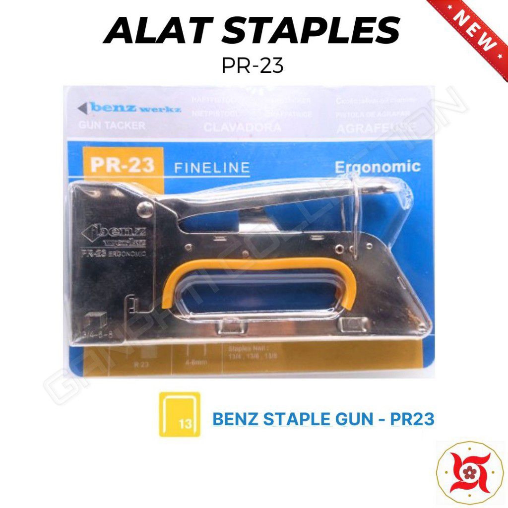 Alat Staples Tembak Hekter Staples Stapler Gun Manual - BENZ WERKZ Rapide PR23 PR-23 Fineline Ergono