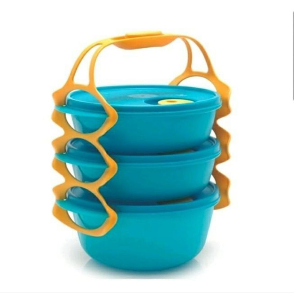 Carry All Bowl Tosca/Rantang bulat berbentuk mangkuk bisa masuk microwave Tupperware ORI