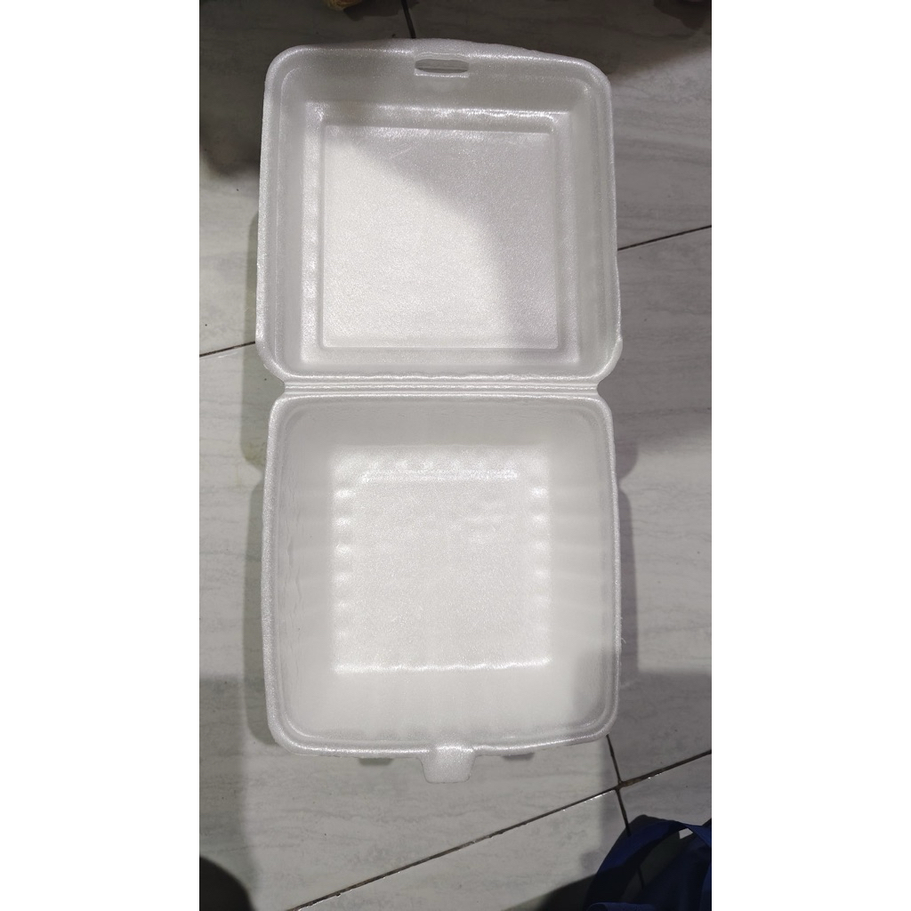 Kotak Makan Styrofoam Putih Polos (LUX)