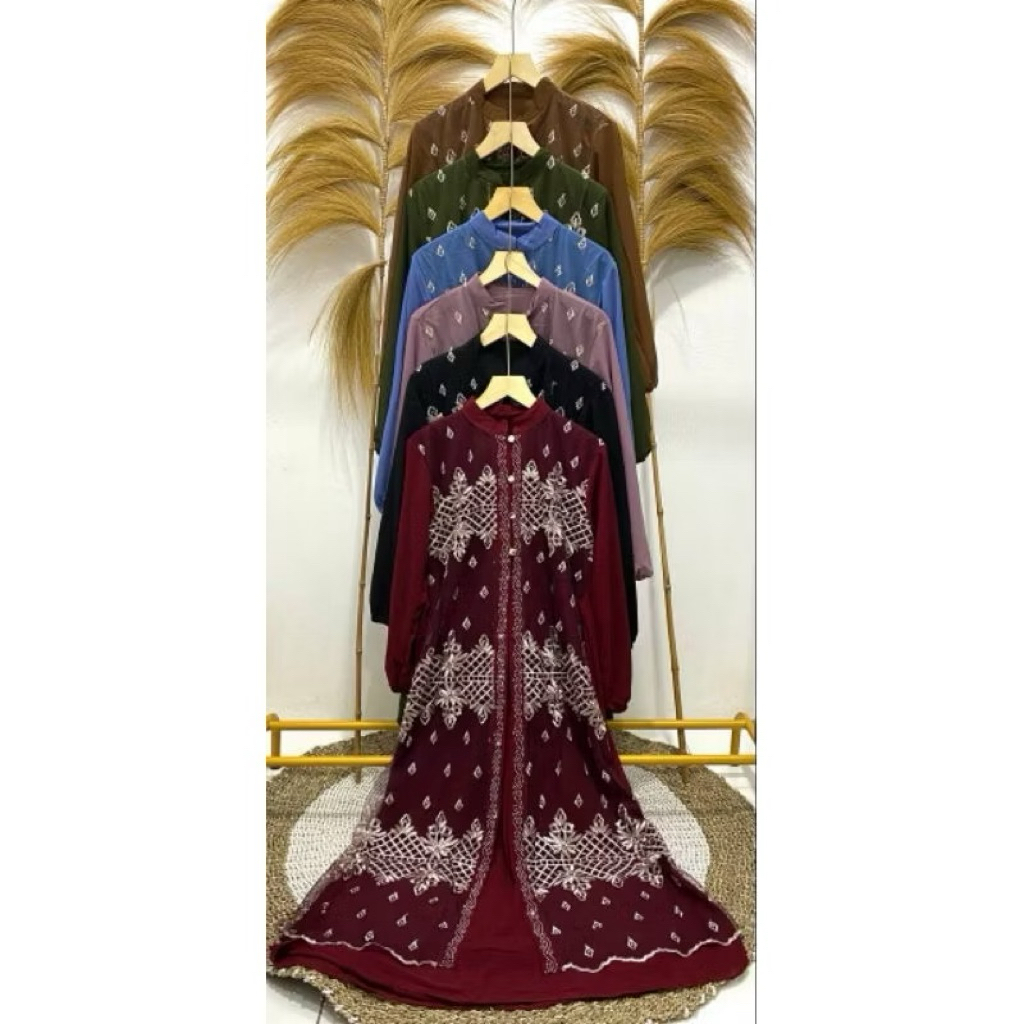 Gamis ceruty mix brokat / Gamis brokat premium