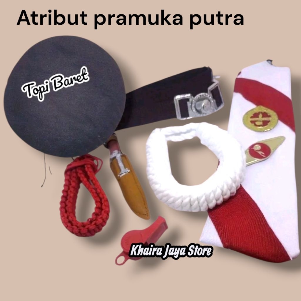 Atribut pramuka lengkap anak SD putra dan putri