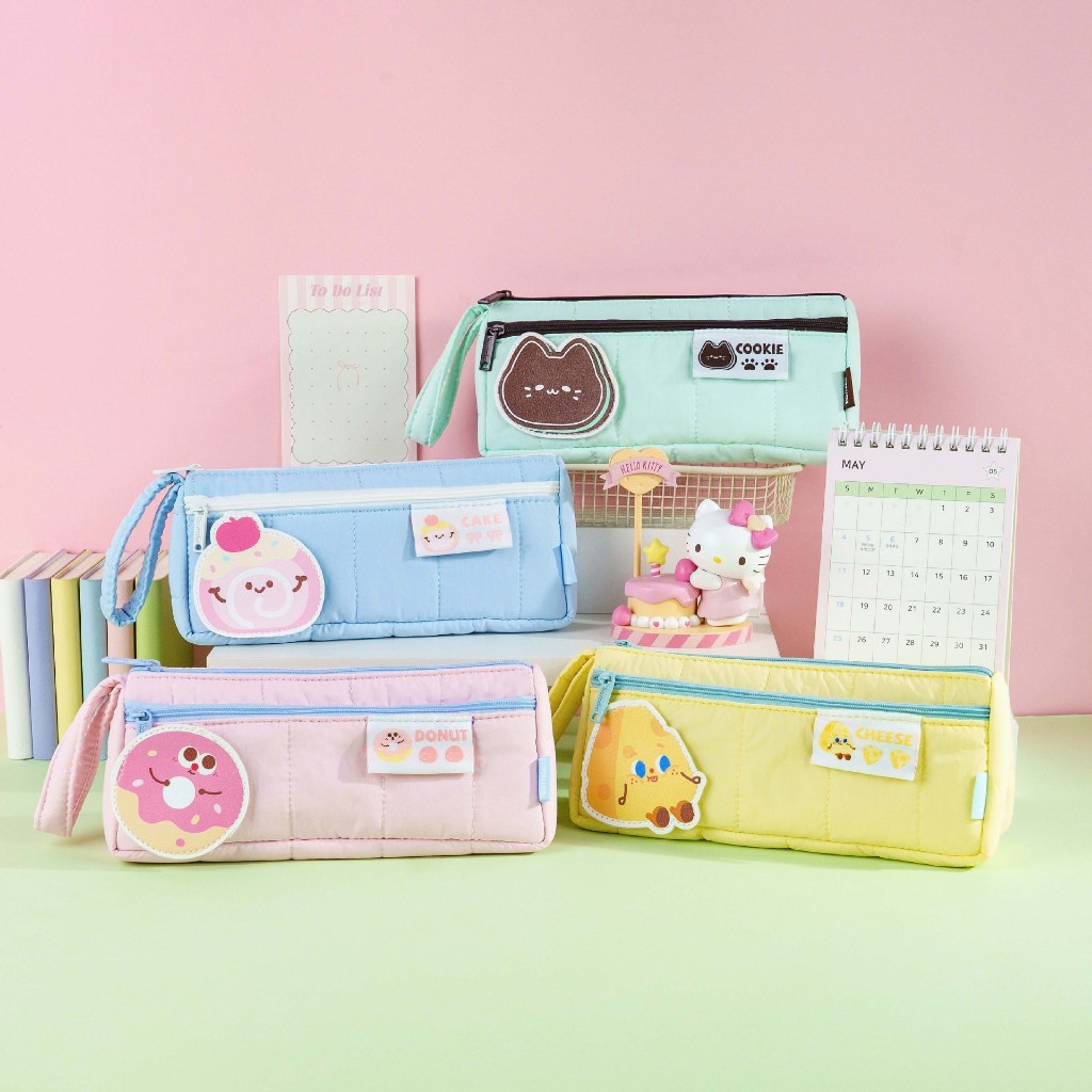 

Pencil Case Tempat Pensil Multifungsi Dua Lapis Gaya Sweetheart Lembut dengan Pegangan Tangan