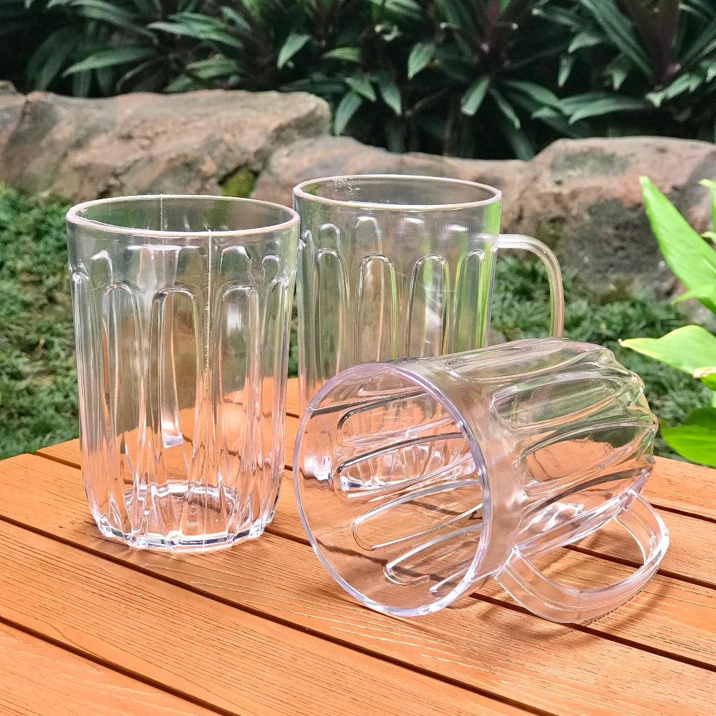 Gelas Es Plastik Motif Garis Victory