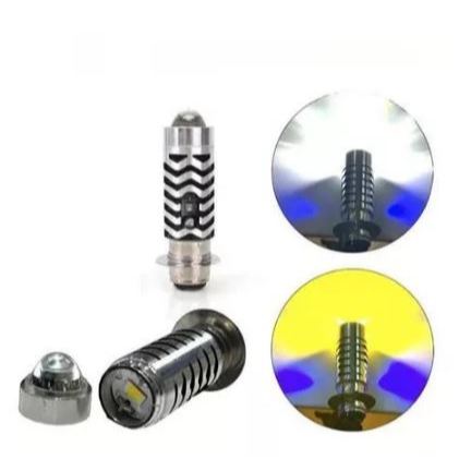 LAMPU UTAMA MATIC / BEBEK LED LASER H6 MODEL SENJA BIRU AC DC LAMPU TEMBAK H6 UNIVERSAL MATIC BEBEK 