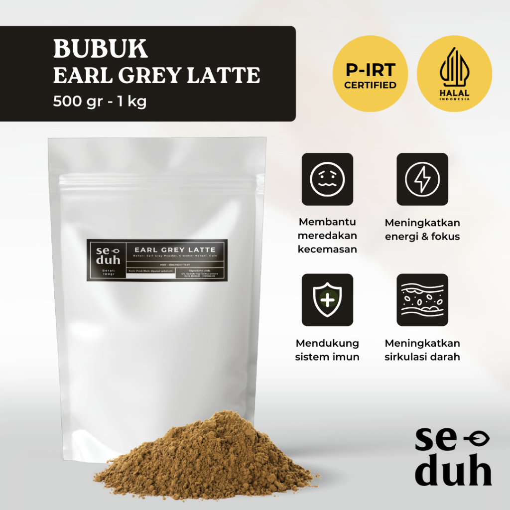 SEDUH TEA & TISANE | Earl Grey Latte Powder / Bubuk Teh Earl Grey Latte 500gr - 1kg