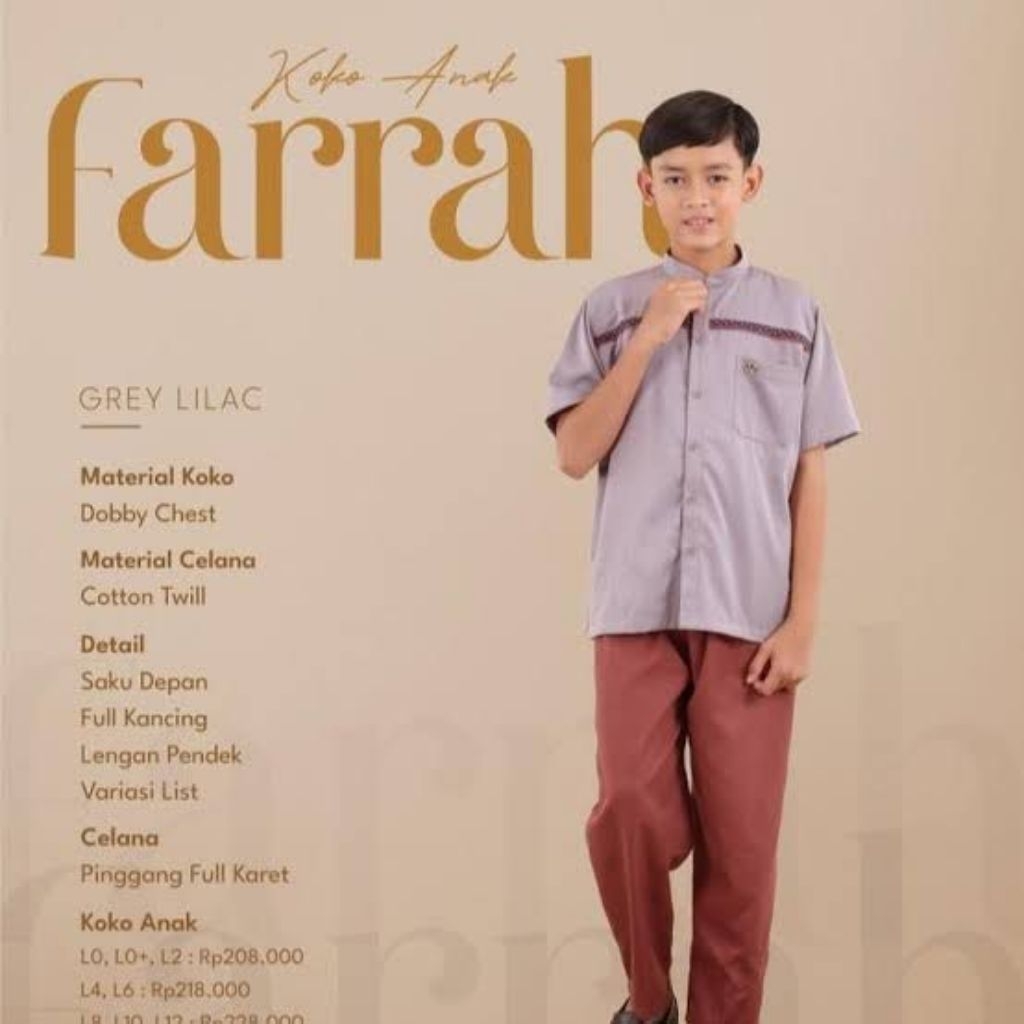FARRAH KOKO ANAK GREY LILAC