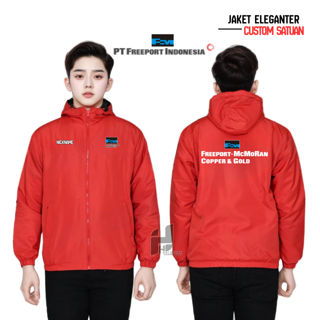 Jaket Custom Freeport Jaket Tambang Jaket Kerja Karyawan Jaket Seragam Perusahaan