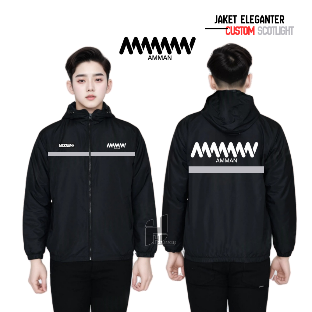 Jaket Eleganter Custom Perusahaan Tambang AMMAN Mineral Jaket Safety Proyek Jaket Kerja Amman