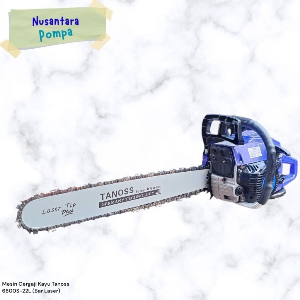 Mesin Gergaji Kayu Tanoss 6800S-22L (Bar Laser 22")