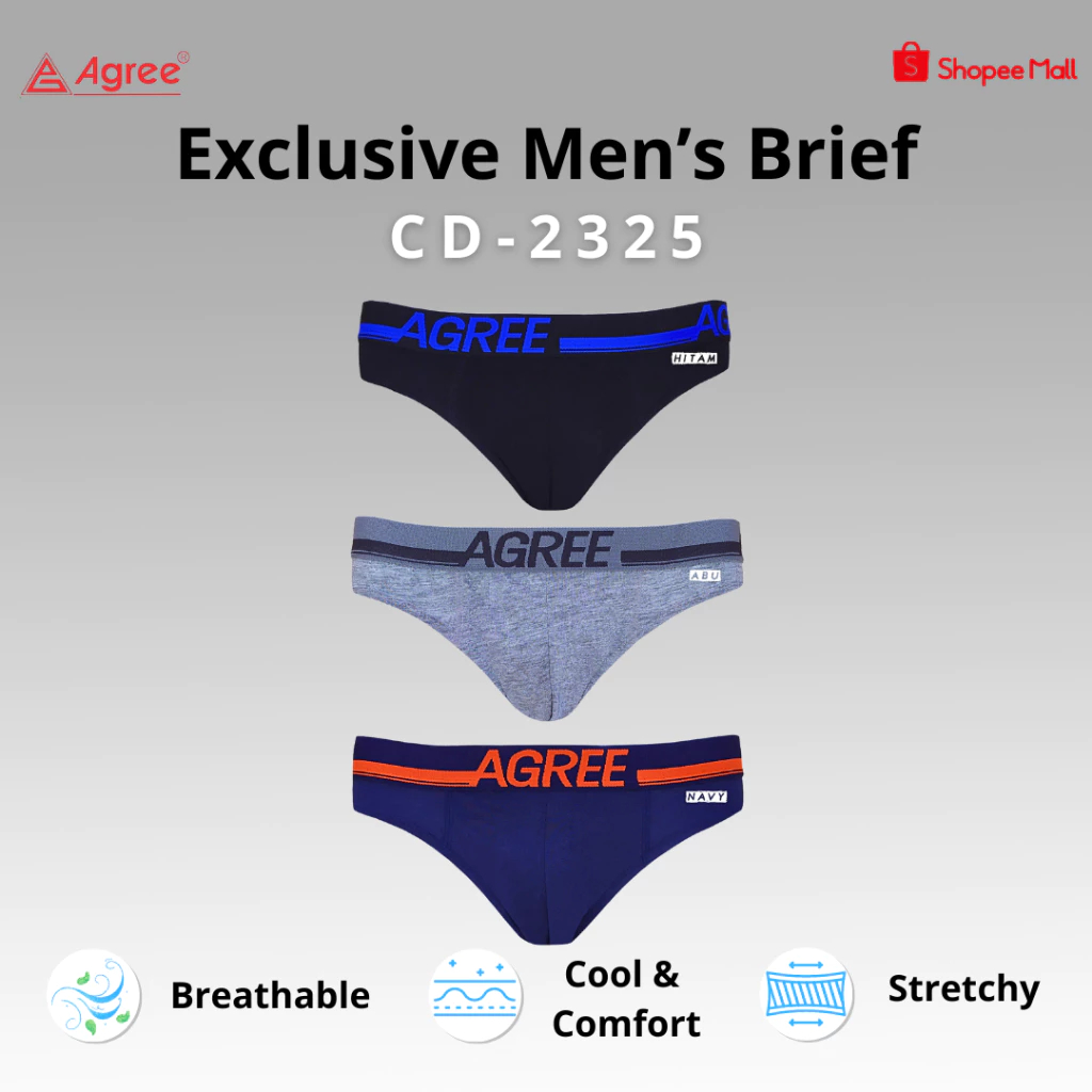 ( 3pc ) CD Pria Agree 2325 | Celana Dalam Pria | CD Agree Pria | CD Cowok | Agree
