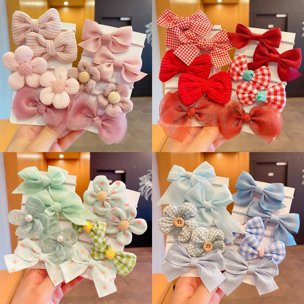 [LULU] IKAT RAMBUT ISI 10PCS / KARET RAMBUT ANAK LUCU / AKSESORIS RAMBUT ANAK / IKAT RAMBUT ANAK PIT