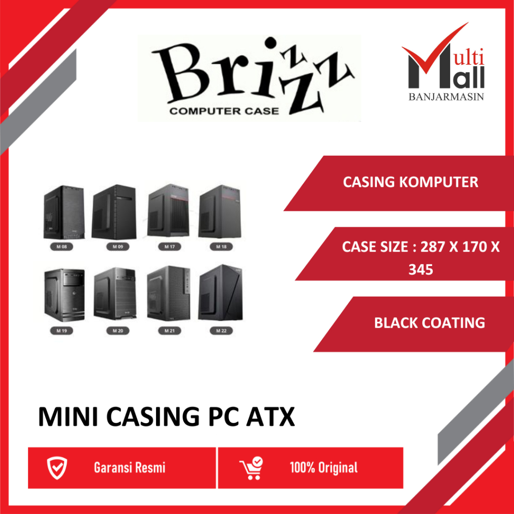 CASING BRIZZ MINI CASING PC ATX PSU 500W CASING KOMPUTER