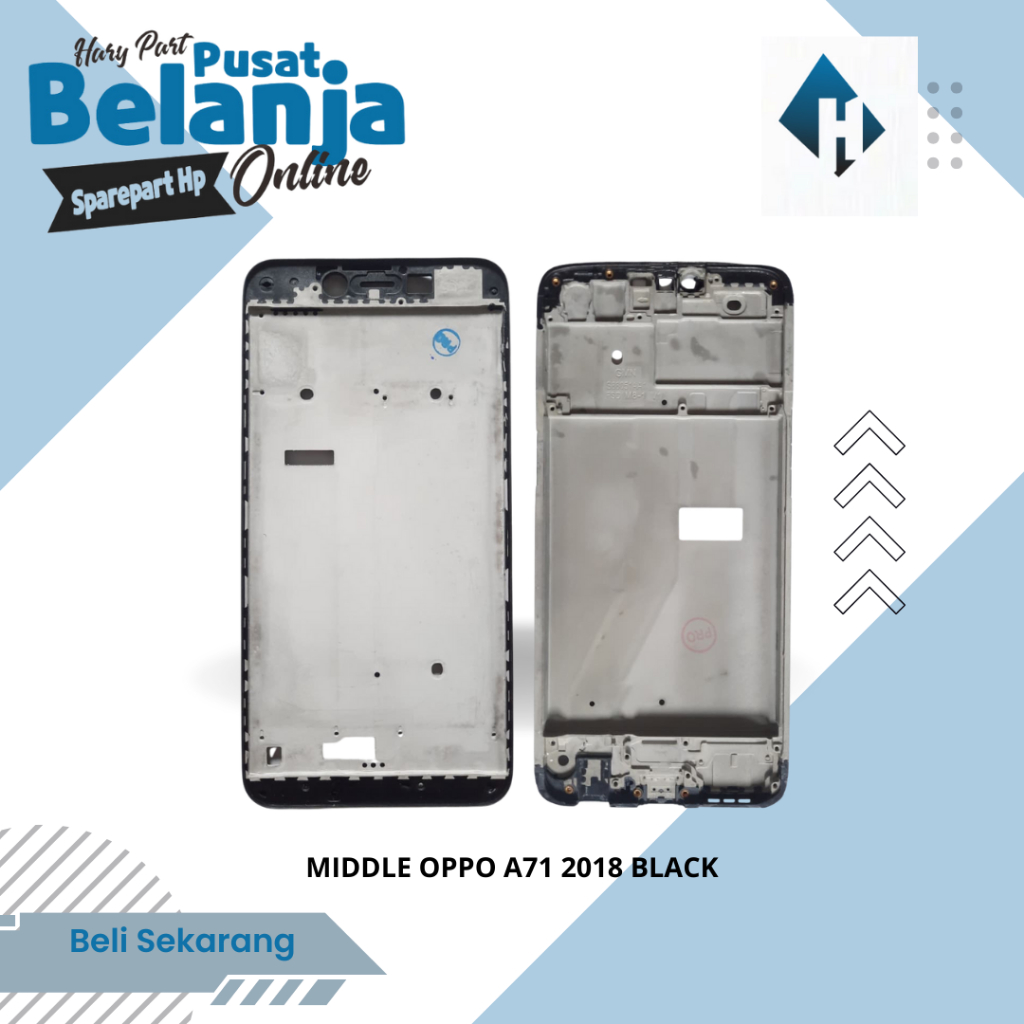 MIDDLE FRAME OPPO A71 2018 BLACK / TULANGAN OPPO A71 2018 / BAZEL OPPO A71 2028