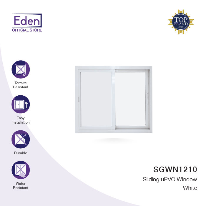 Jendela Upvc Eden Upvcslid Wd SGWN1210 120X100Cm Wh