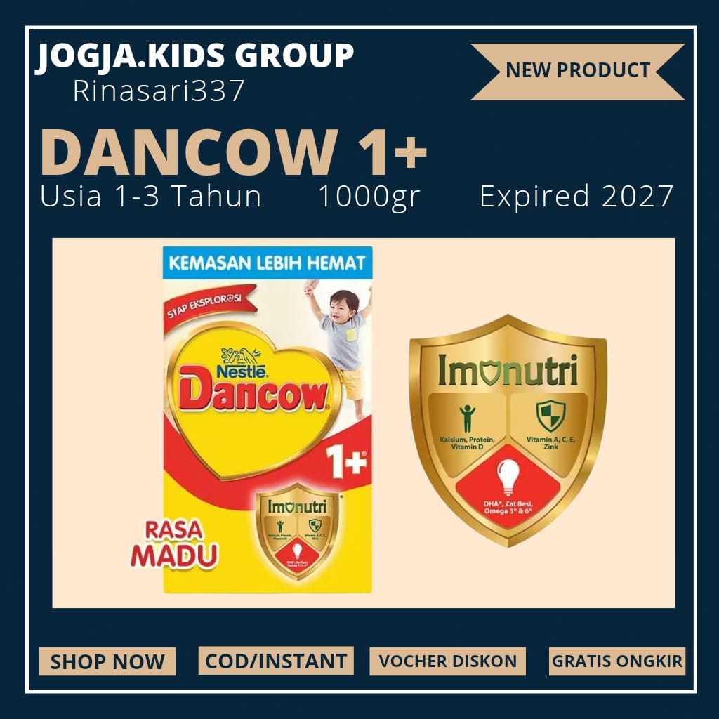 SUSU DANCOW 1+ 1000gr USIA 1-3 TAHUN Expired 2027 LANGSUNG KIRIM