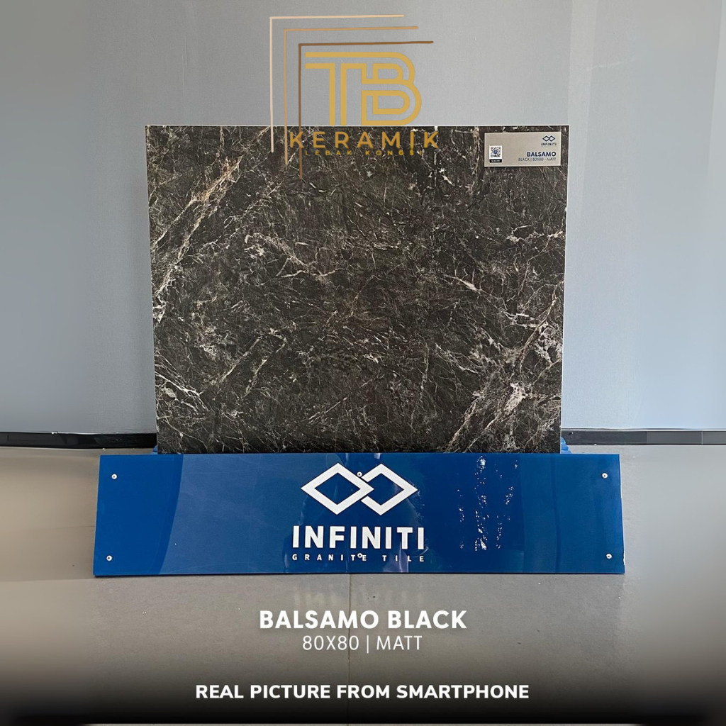 GRANIT LANTAI 80x80 BALSAMO BLACK | MATT | INFINITI