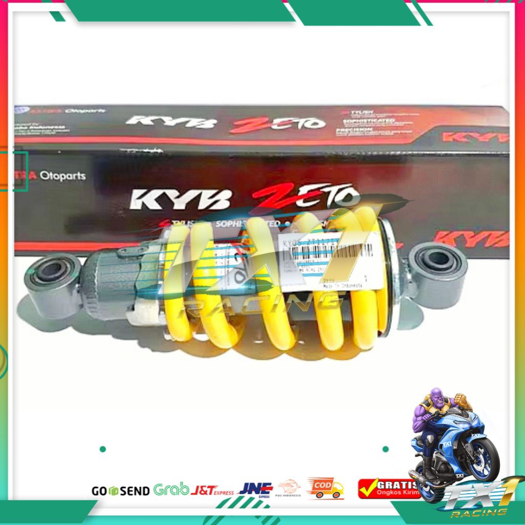Mono Shock KYB ZETO empuk Jupiter MX MX-King 208mm kuning saja