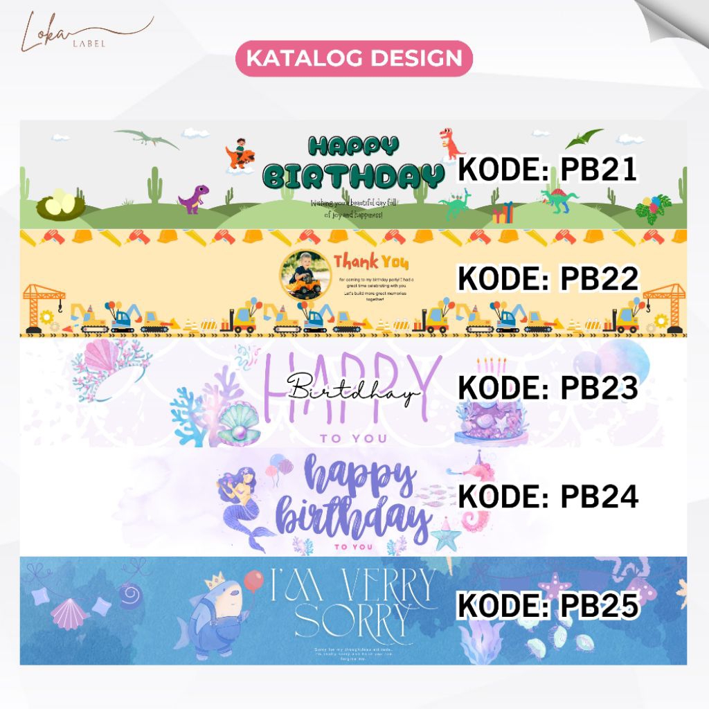 (Isi 18-20) Paper Belt Kemasan Makanan Custom / Sleeve Bungkus Roti Snack Cup – Desain Sesuai Pesana