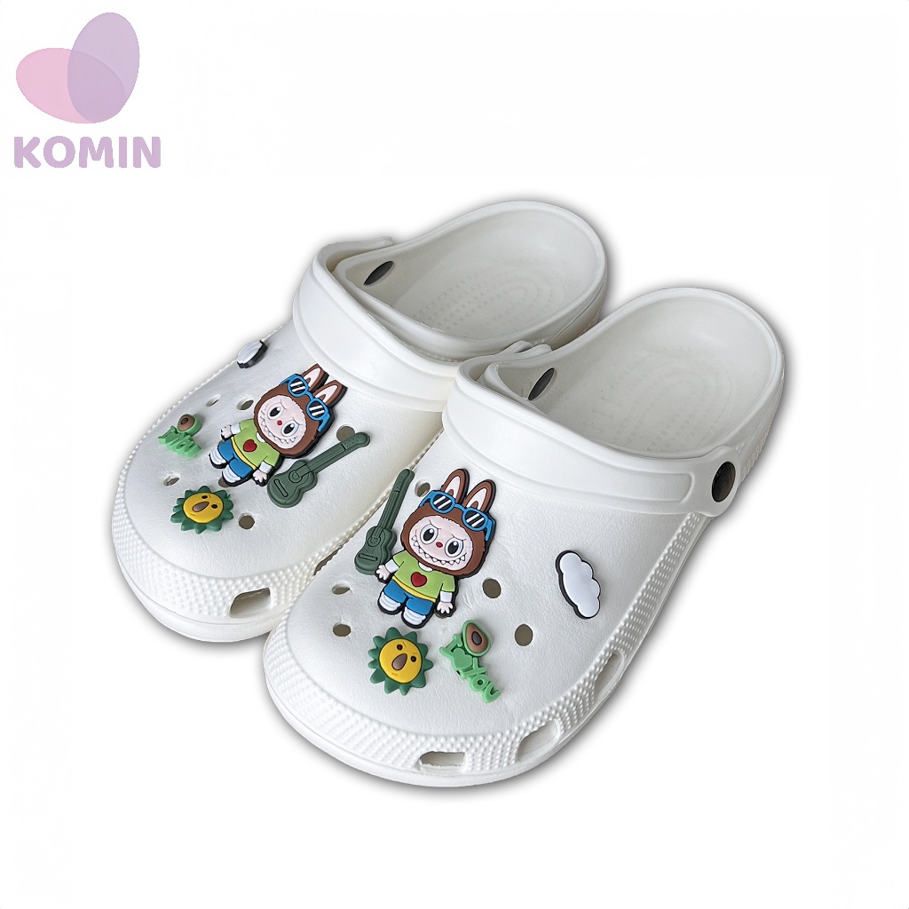 Komin Sandal Wanita Sendal Wanita Labubuu Jibbitz Sandal Kodok Sandal Lucu Clog Unisex Size 36-40