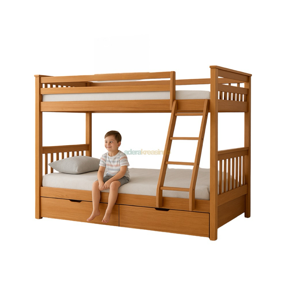 tempat tidur tingkat kayu jati | dipan kayu | dipan susun