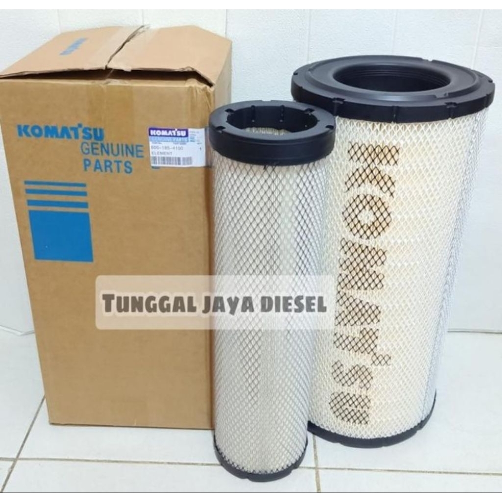 Element Filter Udara PC200-8 Komatsu 600-185-4100 + 600-185-4110 1Set