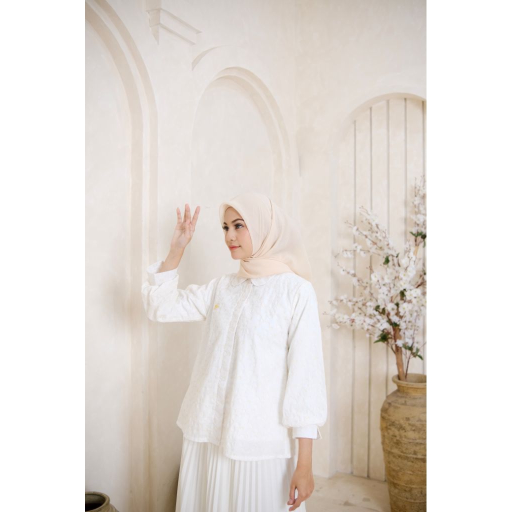 ALZENA BLOUSE ANINDYASCARF FASHION MUSLIMAH TERLARIS TERMURAH BAHAN KATUN PRINTING