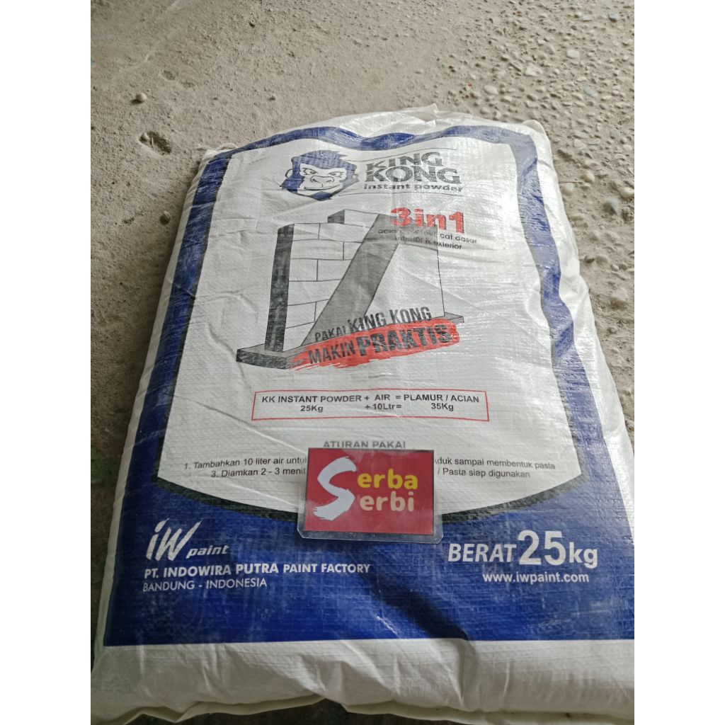 -(INSTANT)/SAK 25KG KINGKONG SEMEN PUTIH-Acian 3in1 plamir